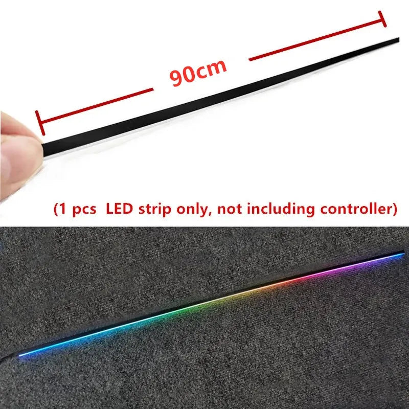 LED Symphony High Quality Car Interior Ambience Lamp LED 64 Color RGB Acrylic Optical Fiber Strip For Replacement
