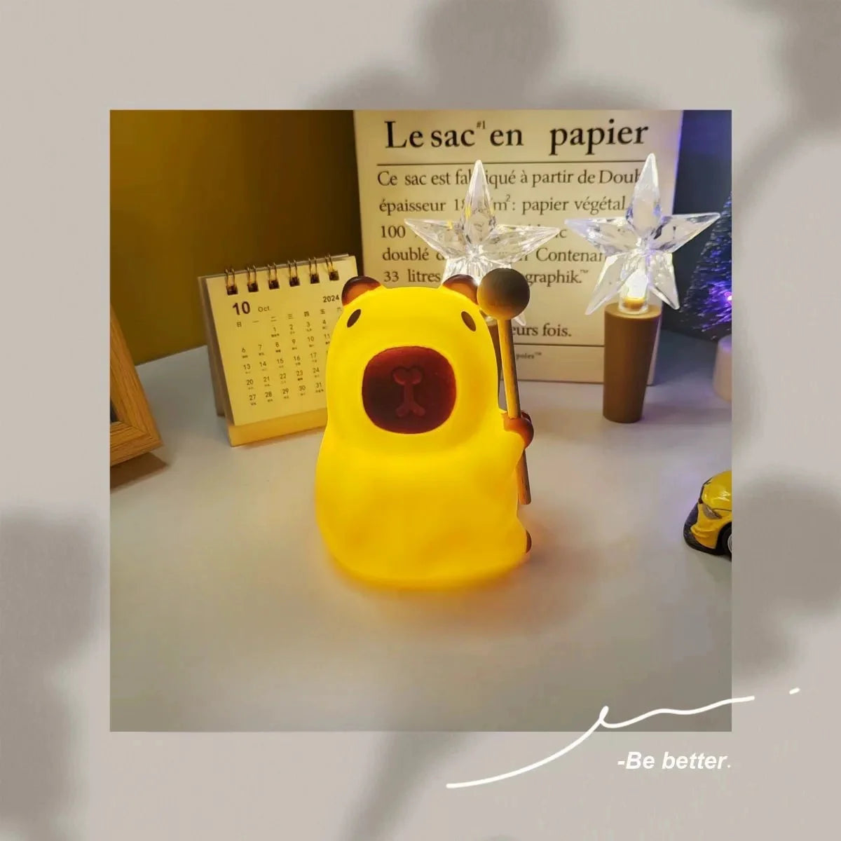 2025 New Cute Dolphin Plastic Night Light Cute Guinea Pig Battery Light Gift Desktop Decoration Stationery Gift